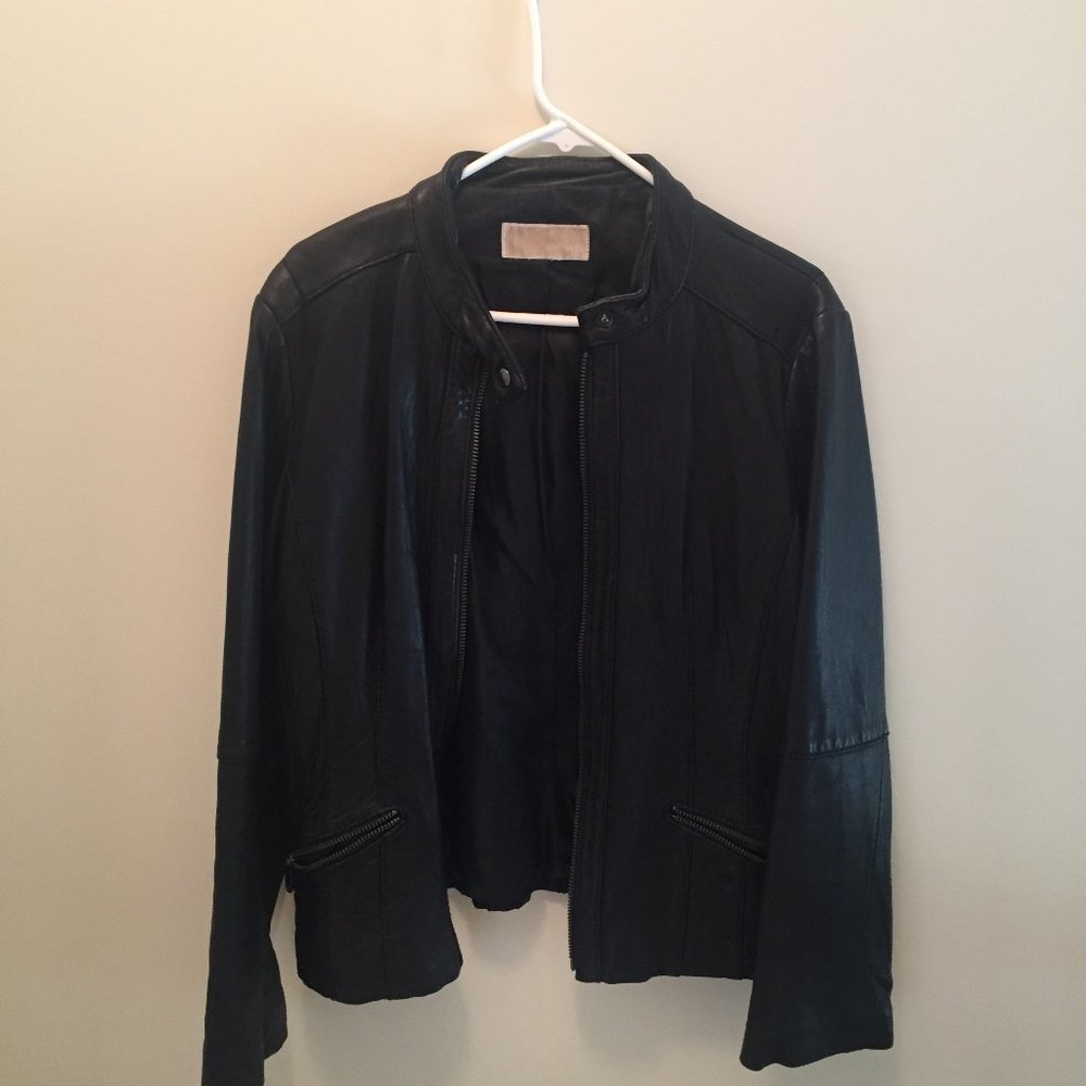 Michael Kors Women's Leather Jacket - Size Large